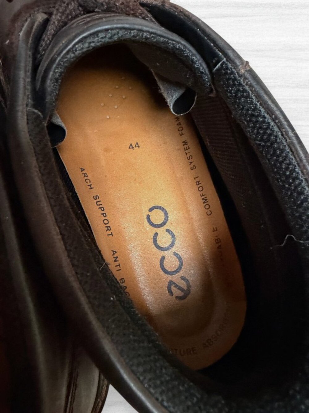 ECCO Gore-Tex Leather Chukka Boots Brown Waterproof Comfort Shoes EU 44 / US 11 - Picture 7 of 8
